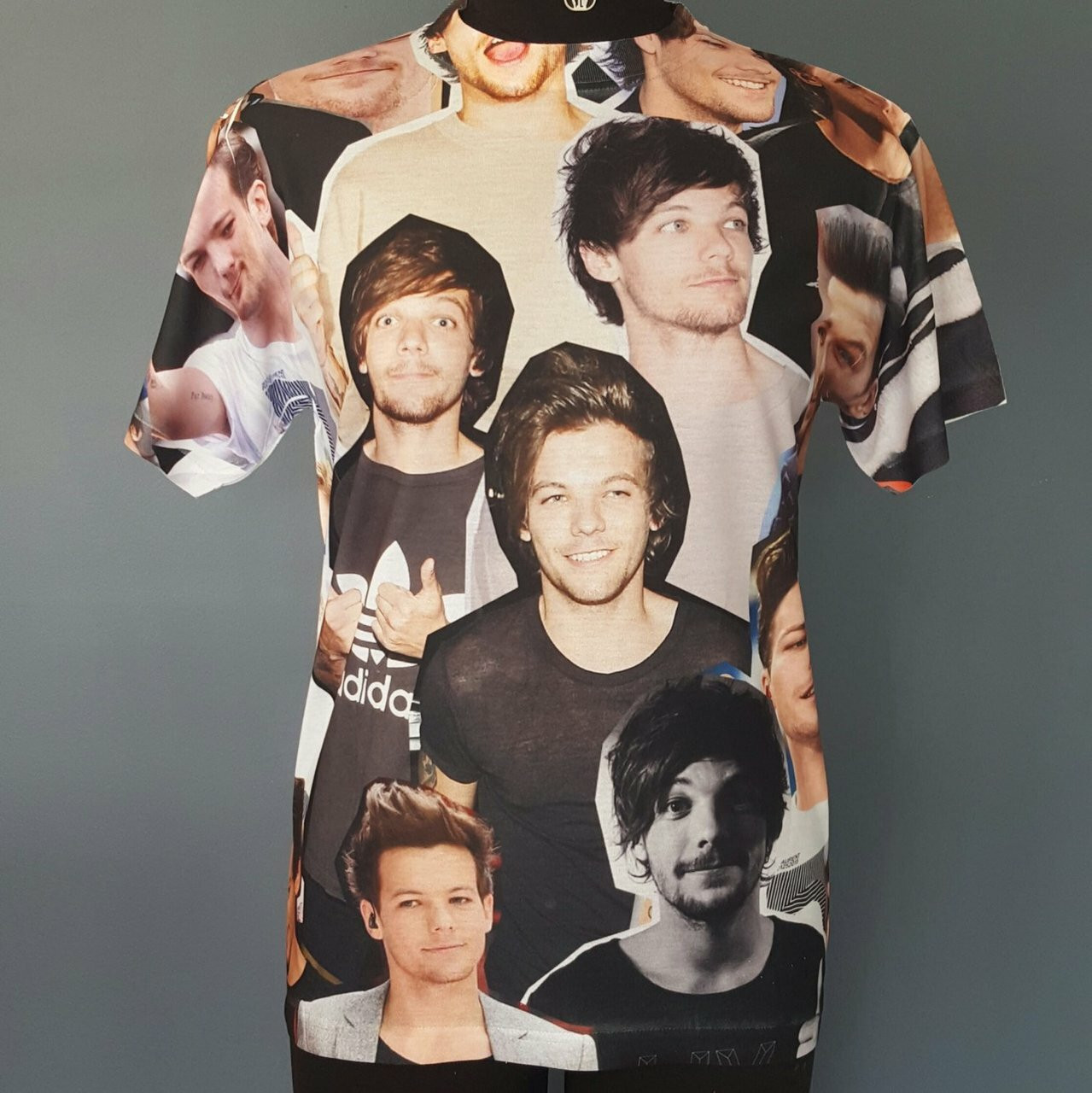 Smiley Face RGB Shirt, Louis Tomlinson merch ,One Direction Shirt, One Direction Gift, Shirt for Fan Louis Tomlinson Dark Heather 4XL Tshirt | Inora