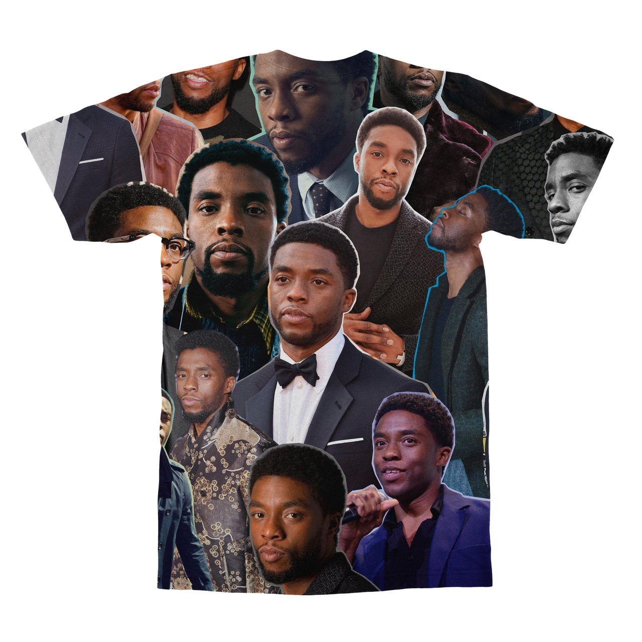 Chadwick Boseman Photo Collage T-Shirt