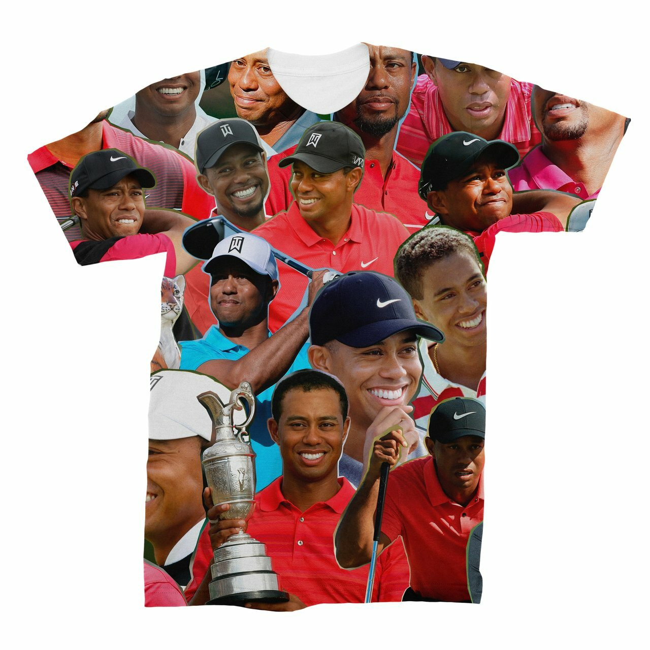 Tiger Woods Photo Collage T Shirt