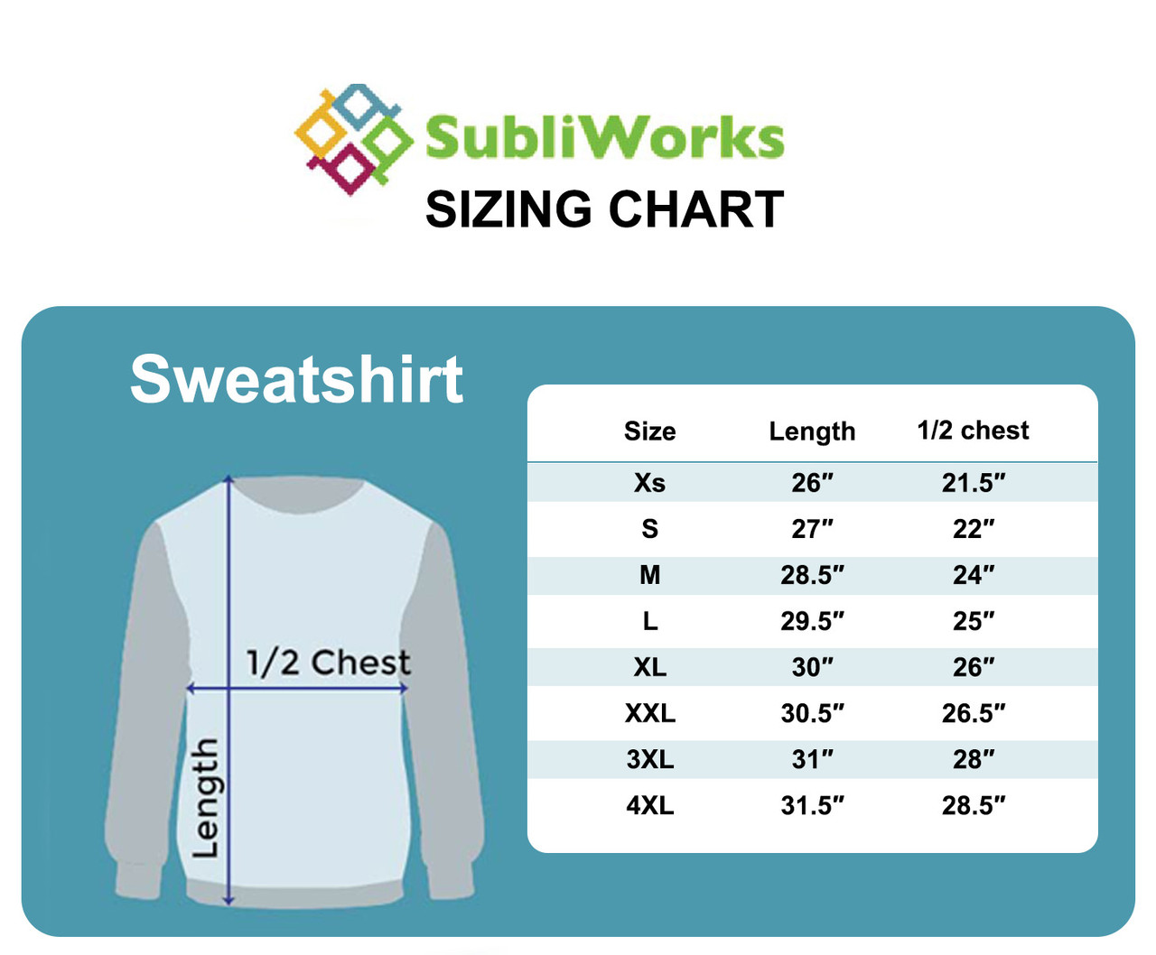 Sizing Chart  VII Apparel Co. – VII Apparel Co.