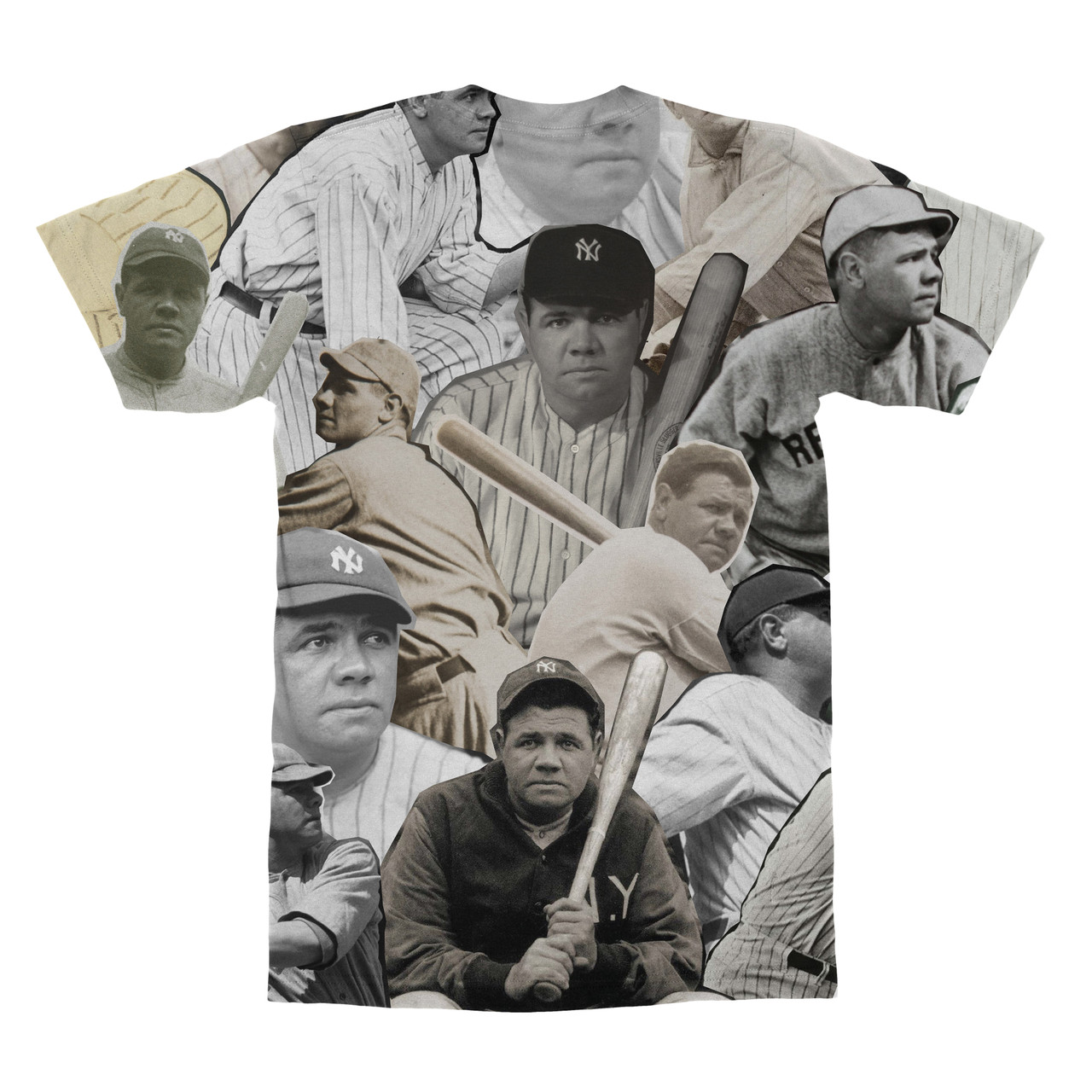 Babe Ruth Photo Collage T-Shirt
