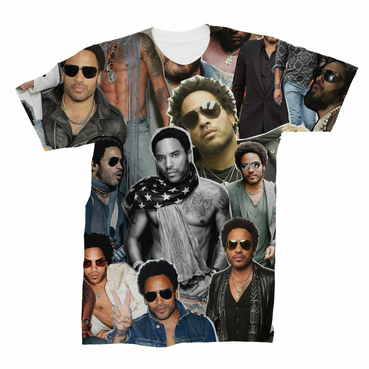 Lenny Kravitz Photo Collage T-Shirt