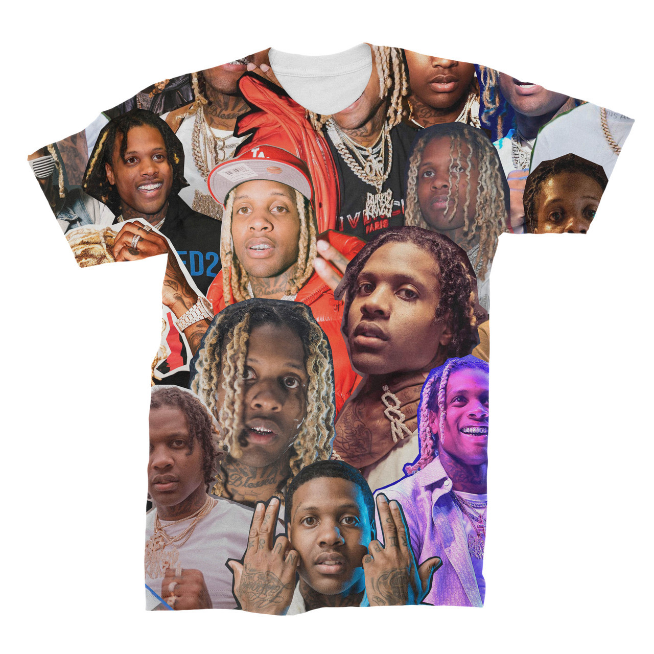 King Von 3D Collage Face T-Shirt 
