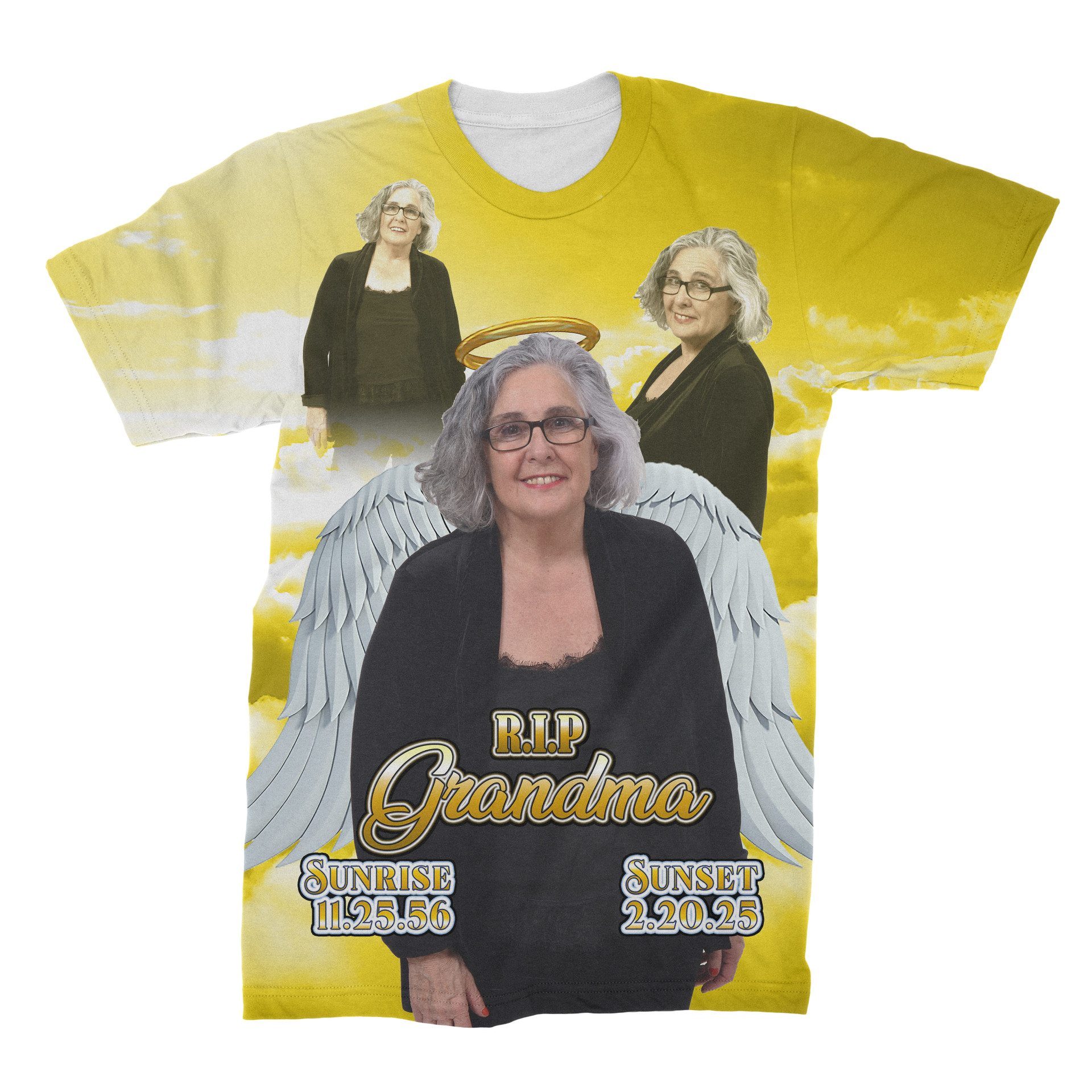 Custom Memorial All Over Print Photo T-Shirt