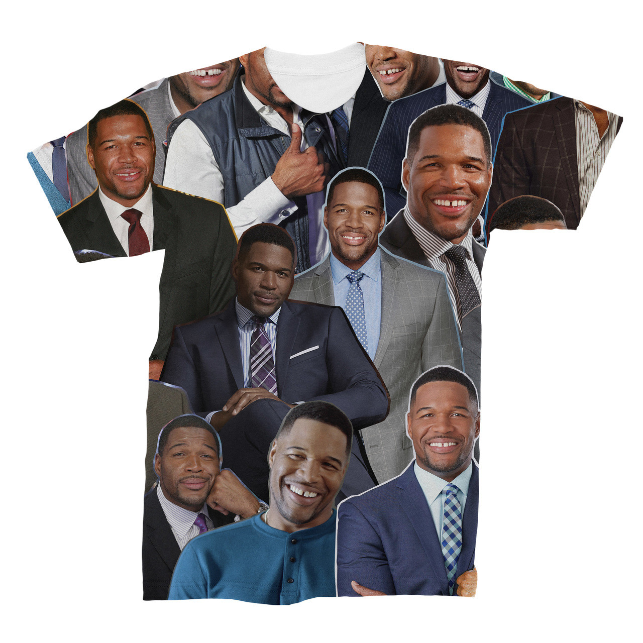 Michael Strahan Photo Collage T-Shirt Michael Strahan Photo Collage T-Shirt