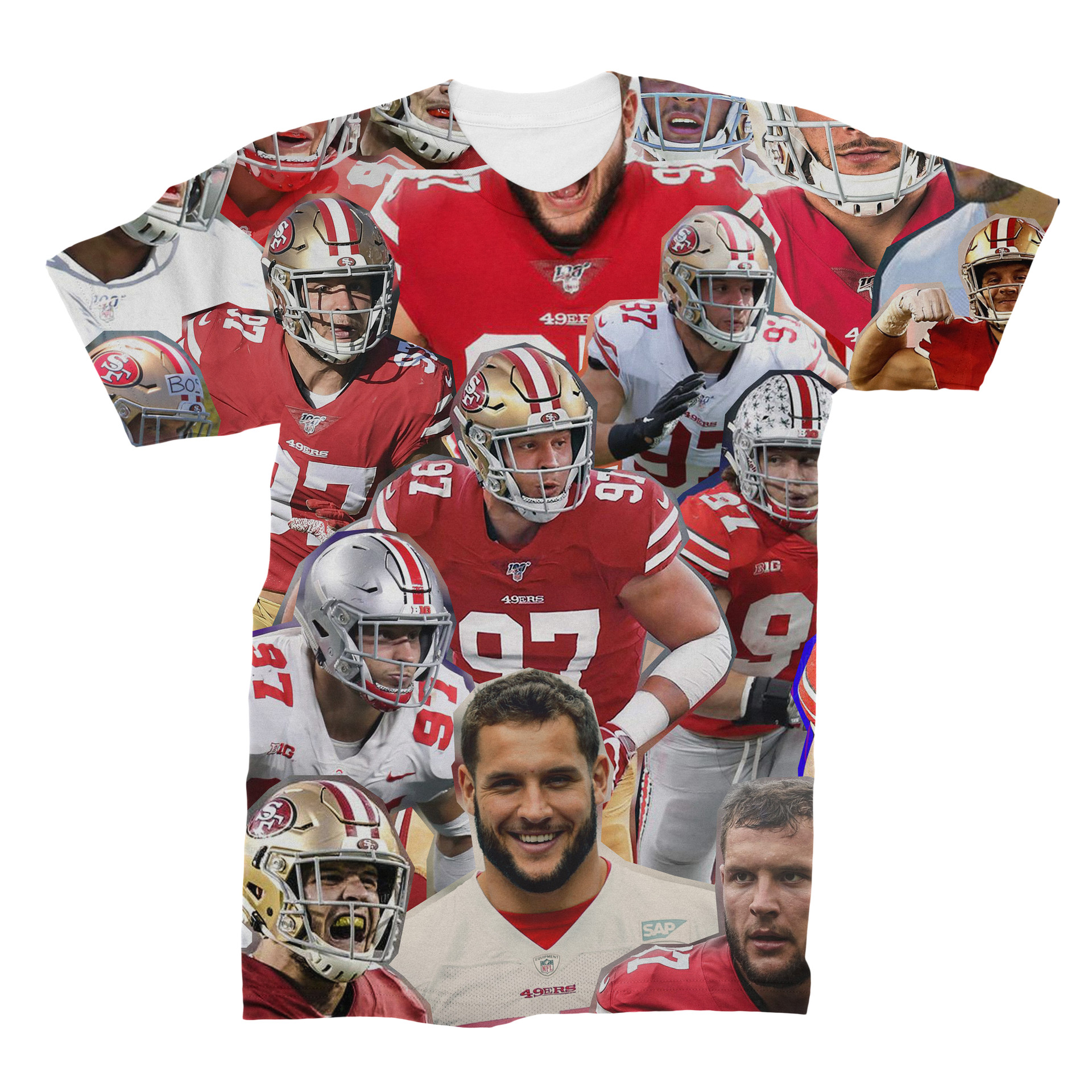 Nick Bosa Photo Collage T-Shirt