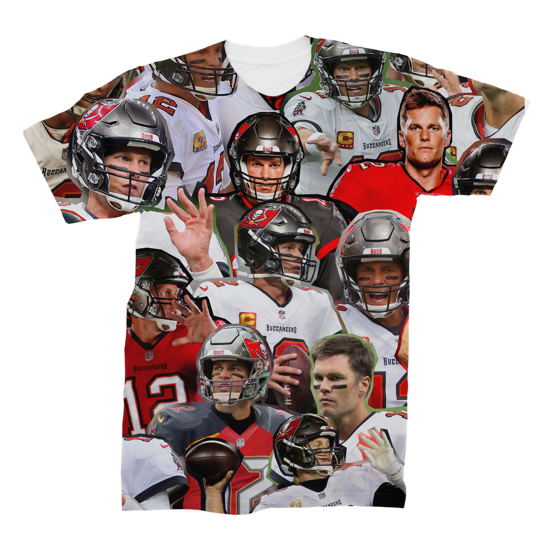 Super Bowl Team Tom Brady Shirt Tom Brady Photo Collage T-Shirt