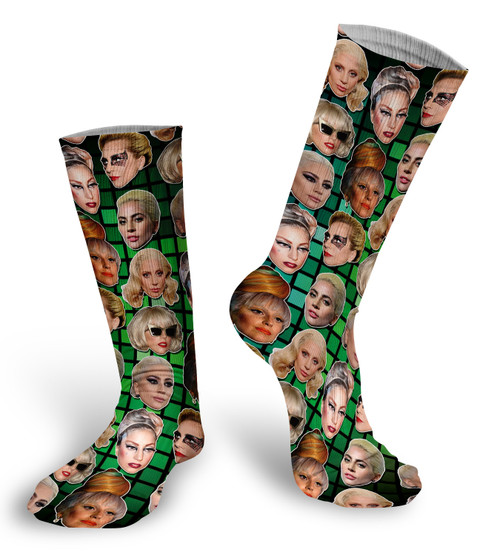 Lady Gaga faces Socks