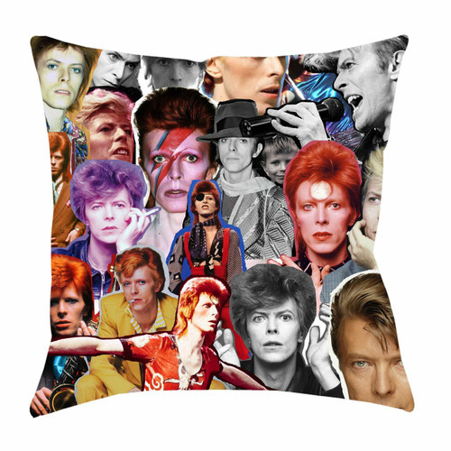 David Bowie Photo Collage Pillowcase
