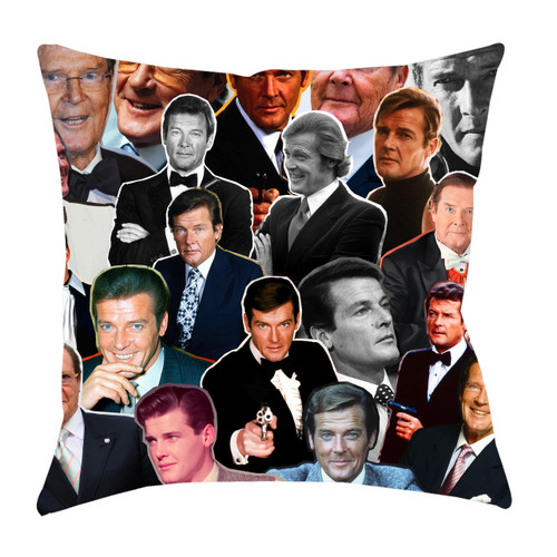 Roger Moore Photo Collage Pillowcase