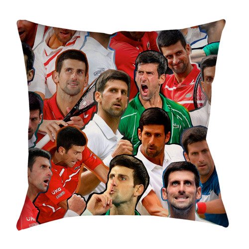 Novak Djokovic Photo Collage Pillowcase