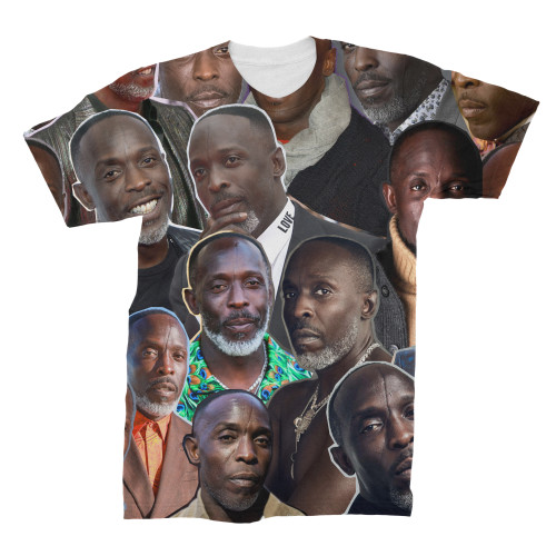 Michael K Williams Photo Collage T-Shirt front
