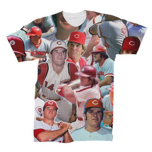 Pete Rose Photo Collage T-Shirt Front
