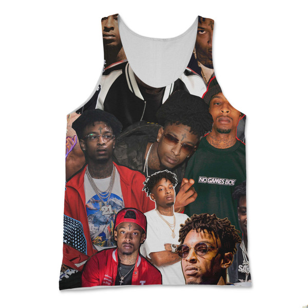 21 Savage Photo Collage Tank Top 21 Savage Photo Collage Tank Top