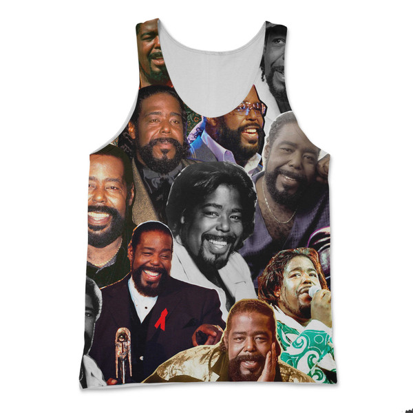 Barry White Photo Collage Tank Top Barry White Photo Collage Tank Top