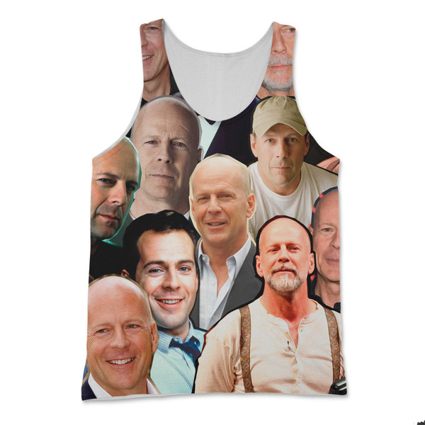 Bruce Willis Photo Collage Tank Top Bruce Willis Photo Collage Tank Top