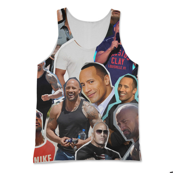Dwayne The Rock Johnson Photo Collage Tank Top