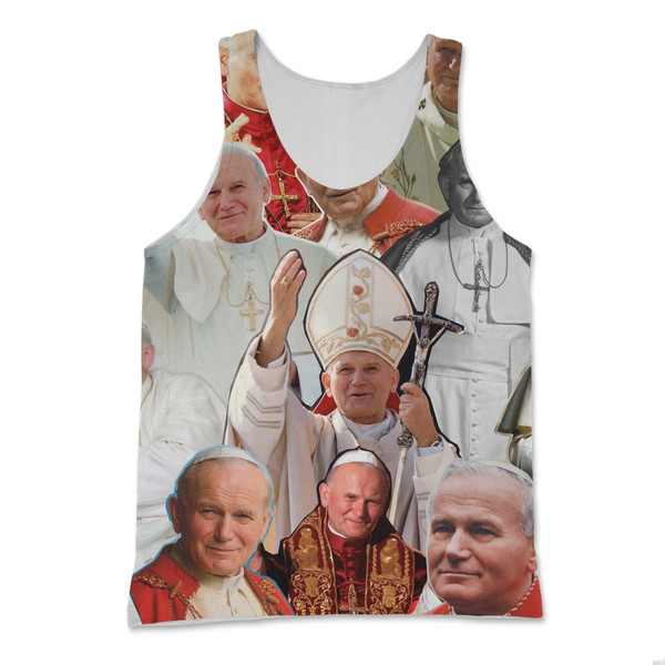 Pope John Paul II Photo Collage Tank Top
