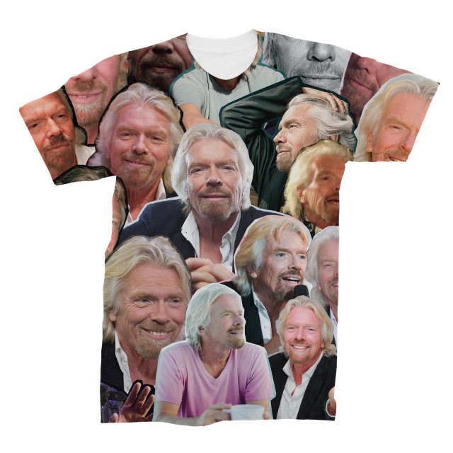 Richard Branson Photo Collage T-Shirt - Subliworks