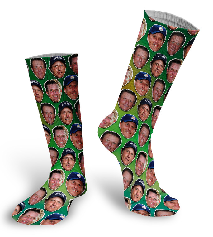 Phil Mickelson faces socks