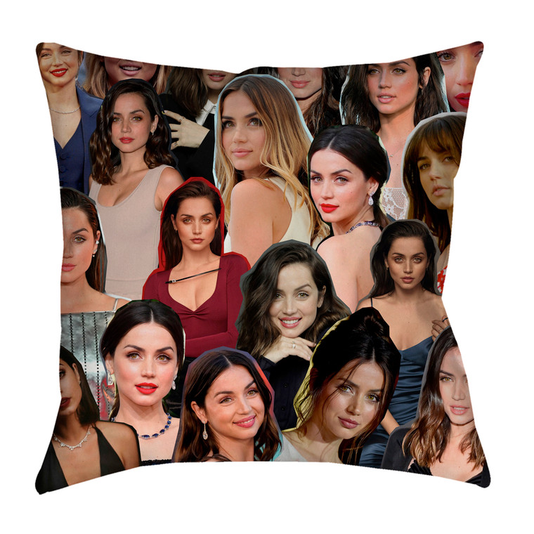 Ana de Armas Photo Collage Pillowcase