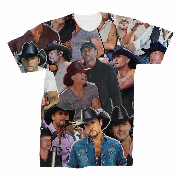 Tim McGraw Photo Collage T-Shirt