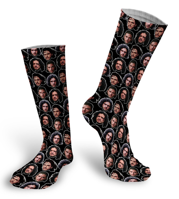 Jon Snow Games Of Thrones faces socks