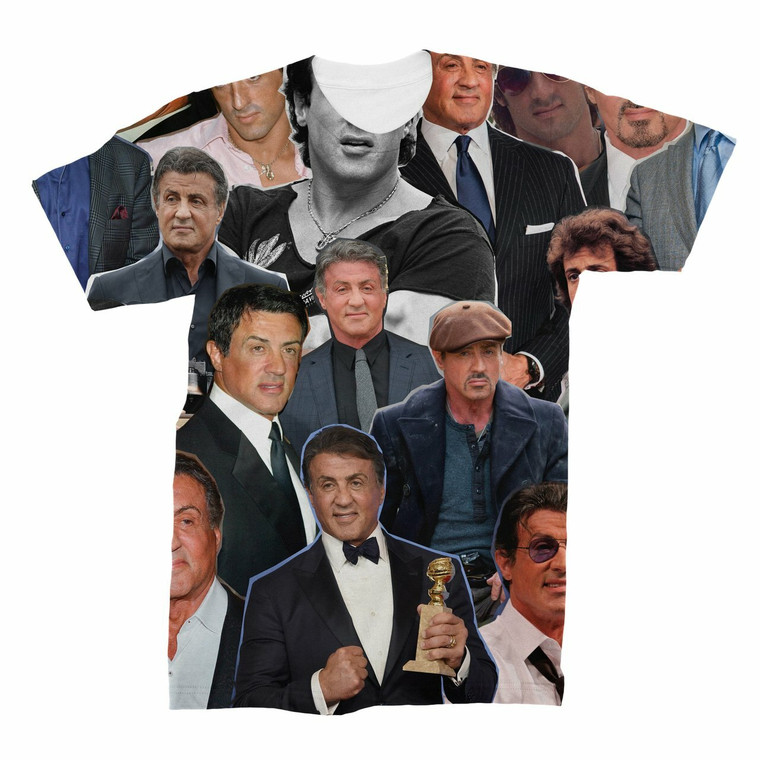 Sylvester Stallone Photo Collage T-Shirt