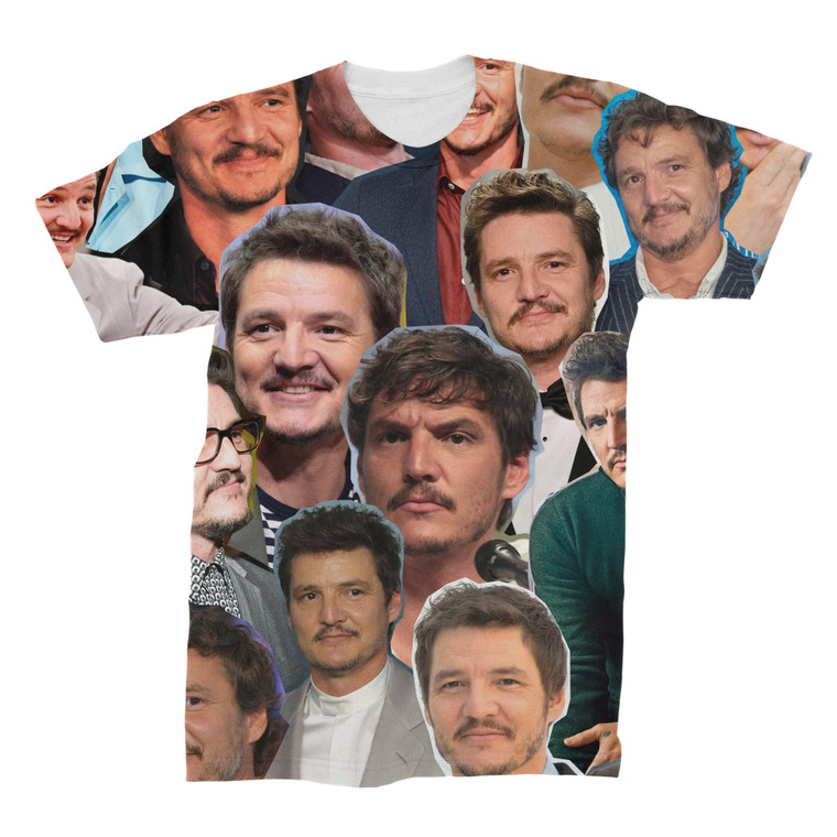 Pedro Pascal Photo Collage T-Shirt