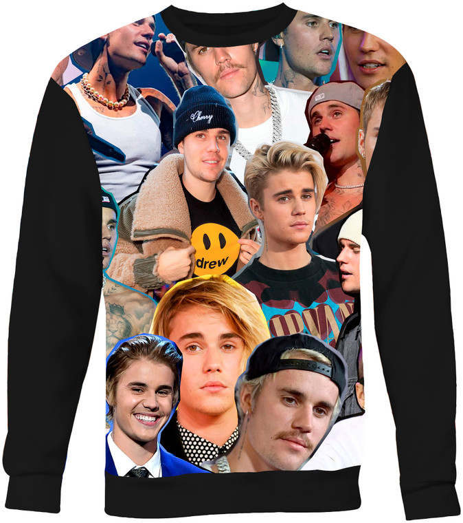 Justin Bieber Photo Collage Sweater Sweatshirt     