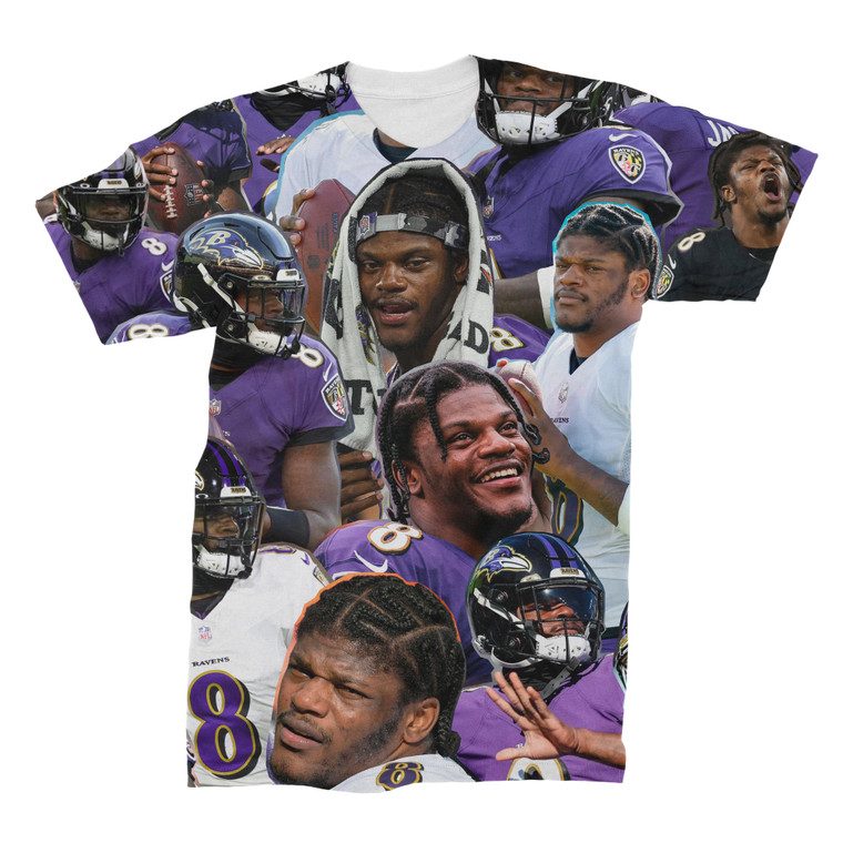 Lamar Jackson  Photo Collage T-shirt 