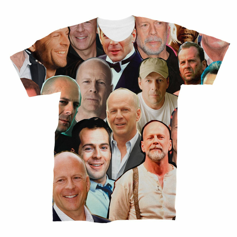 Bruce Willis Photo Collage T-Shirt