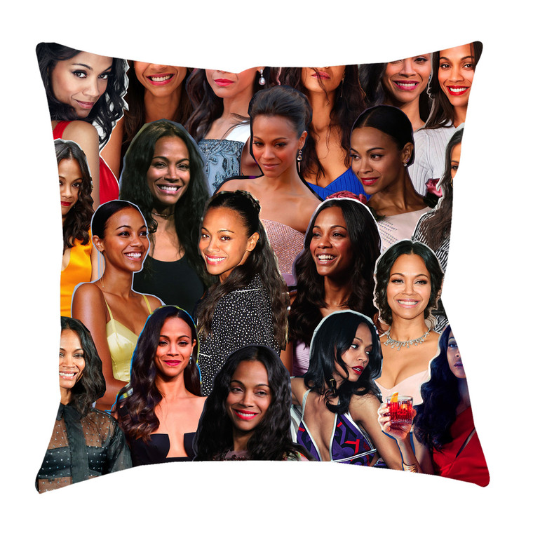 Zoe Saldana Photo Collage Pillowcase