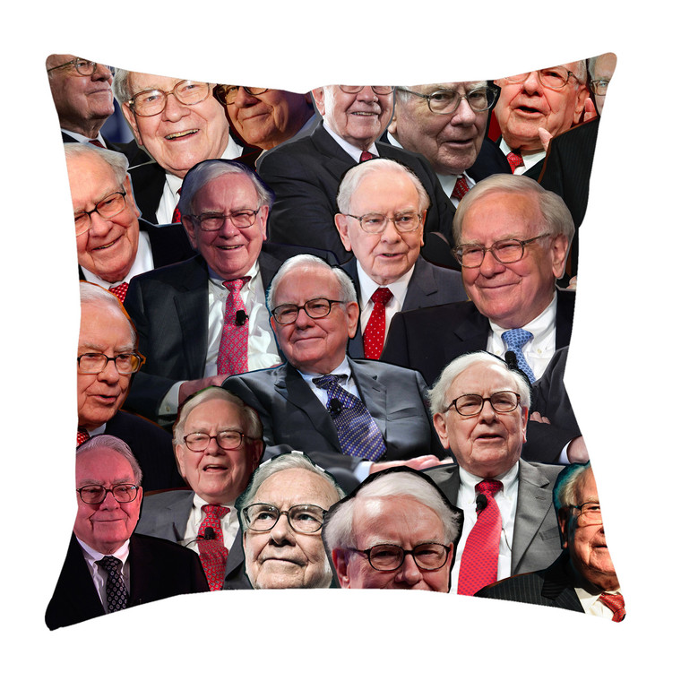 Warren Buffett Photo Collage Pillowcase