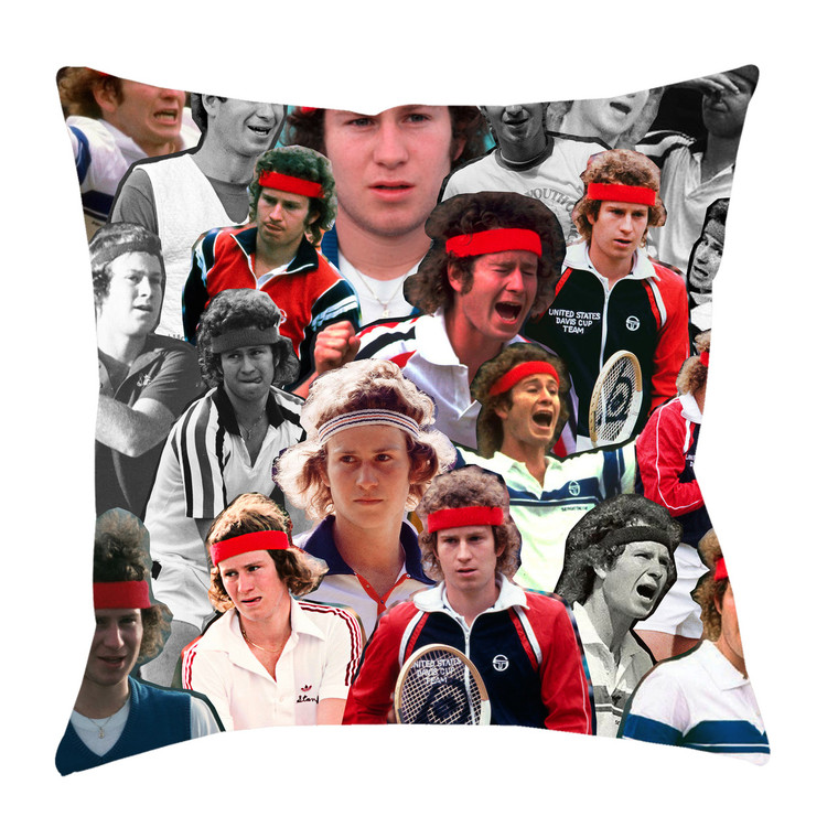 John McEnroe Photo Collage Pillowcase