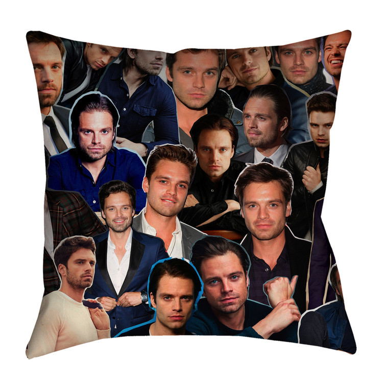 Sebastian Stan Photo Collage Pillowcase