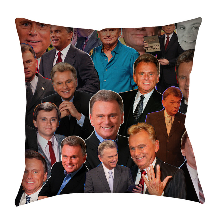 Pat Sajak Photo Collage Pillowcase