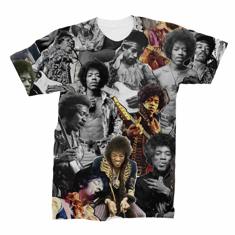 Jimi Hendrix Photo Collage T-Shirt