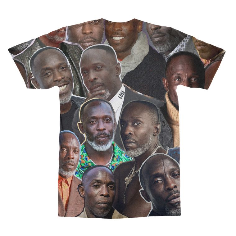 Michael K Williams Photo Collage T-Shirt back