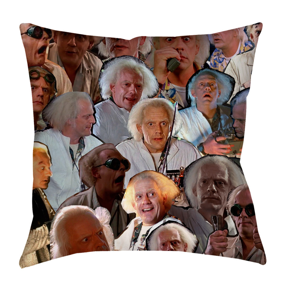Doc Brown(Back To The Fututre) Photo Collage Pillowcase