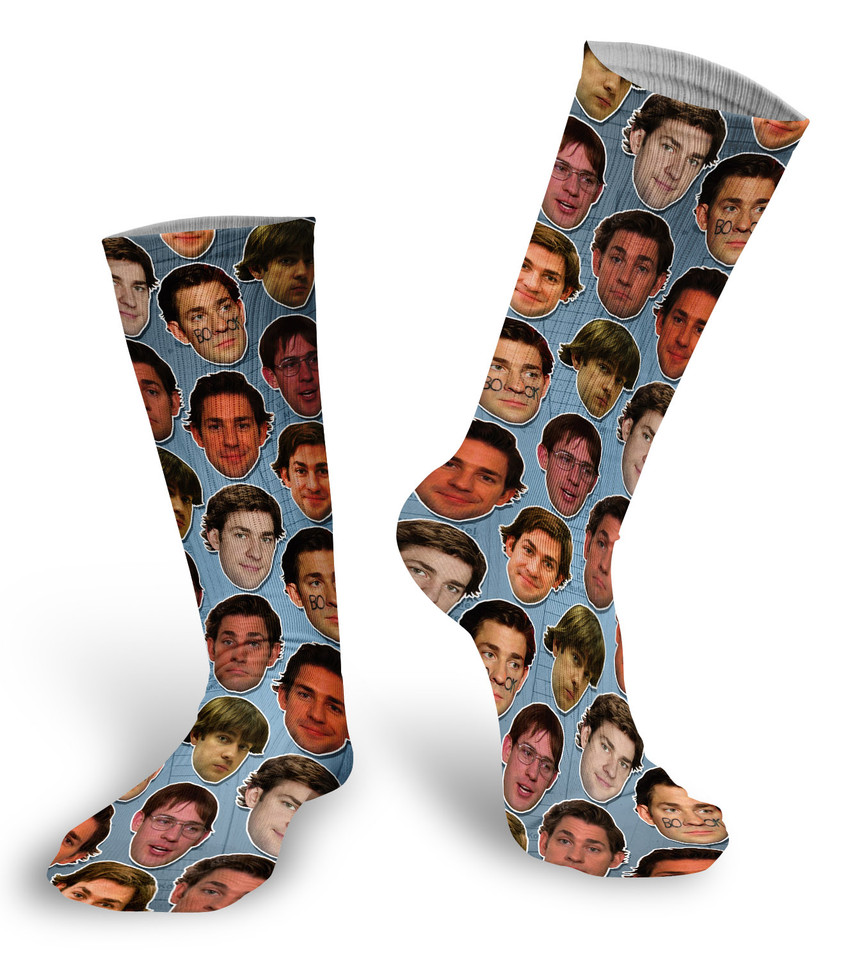 Jim Halpert faces Socks
