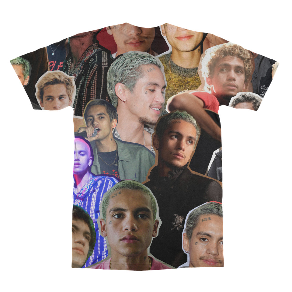 Dominic Fike Photo Collage T-Shirt back