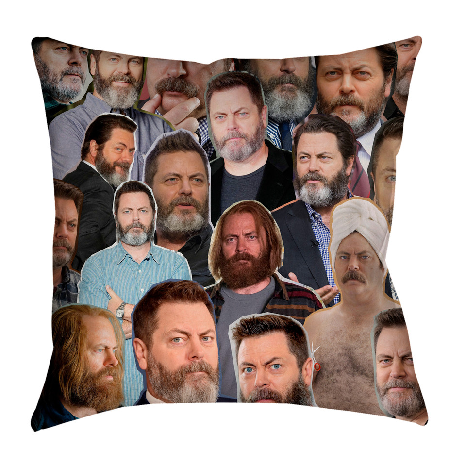 Nick Offerman Photo Collage Pillowcase