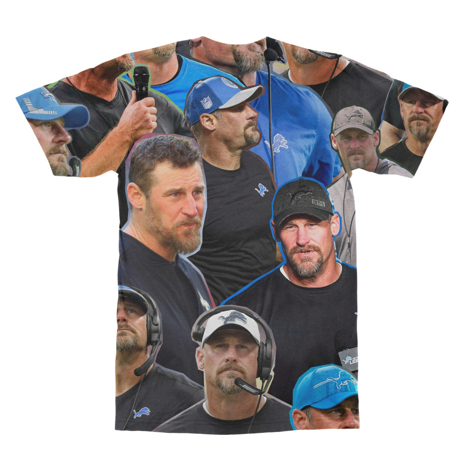 Dan Campbell Photo Collage T-shirt back