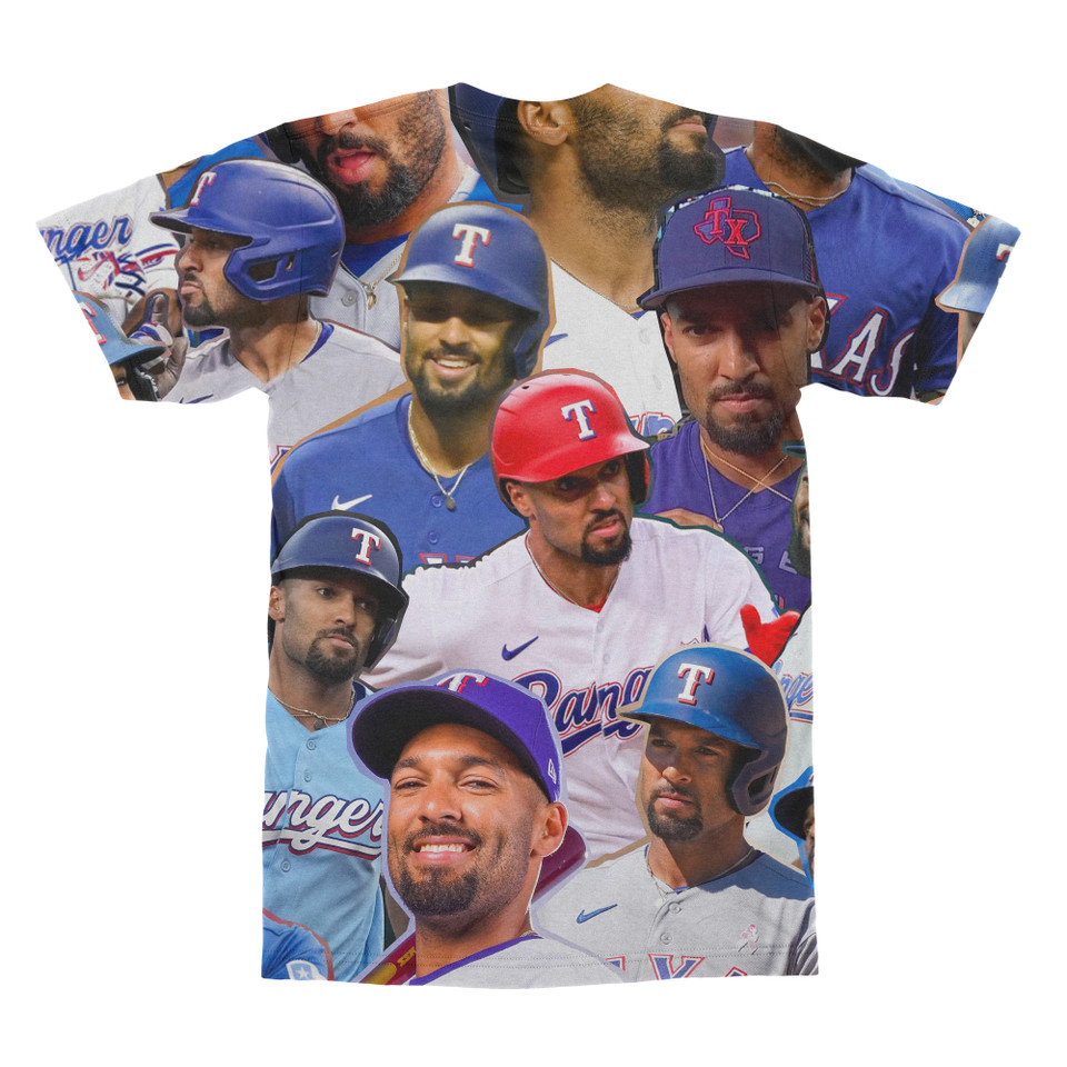 Marcus Semien Photo Collage T-shirt back