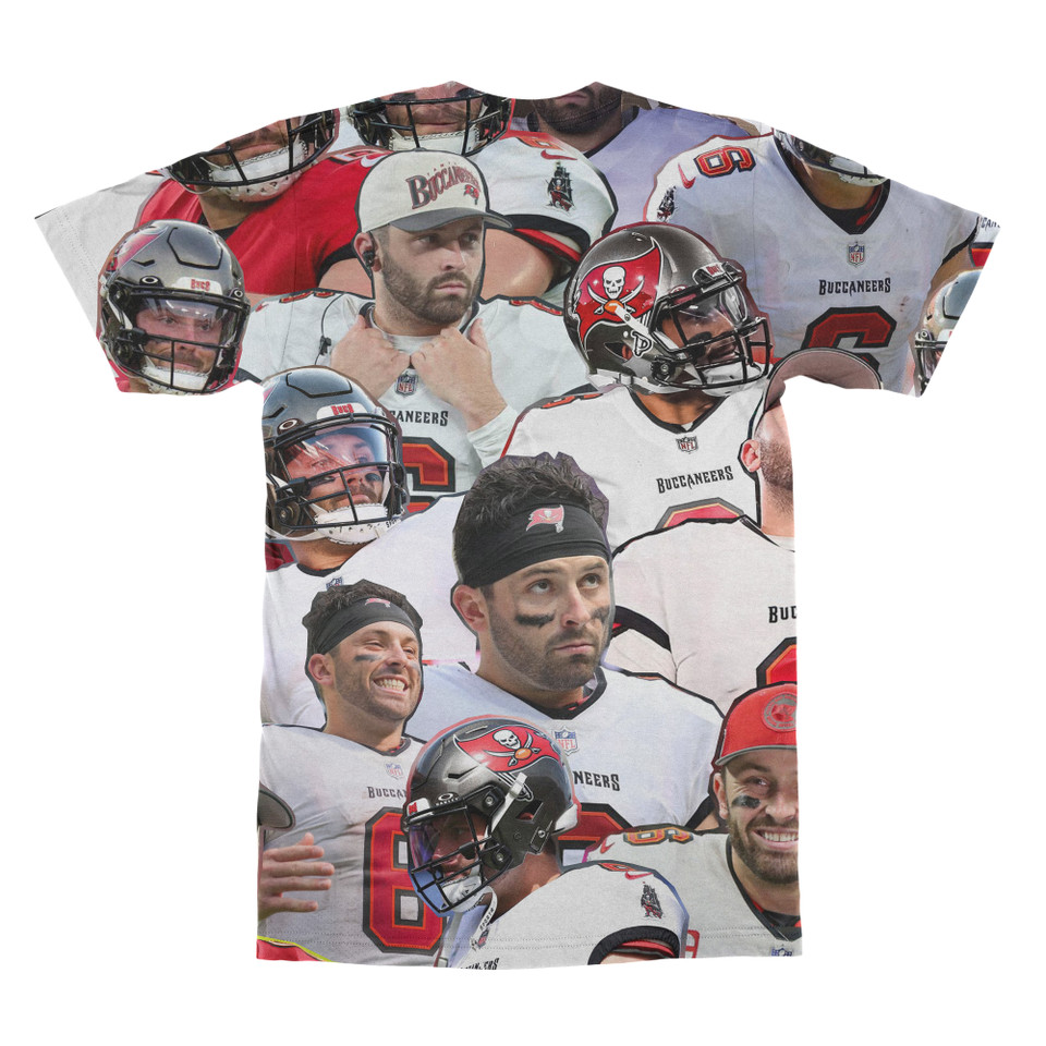 Baker Mayfield Photo Collage T-shirt back