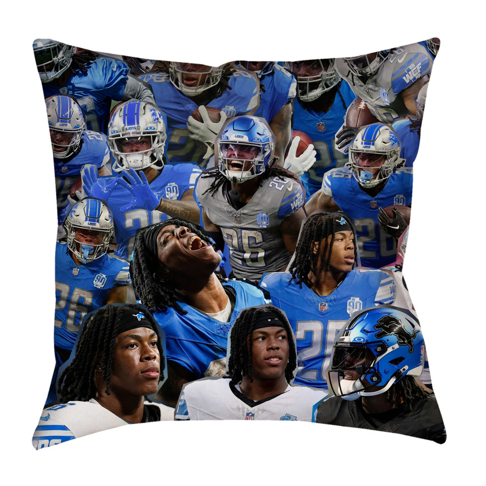 Jahmyr Gibbs Photo Collage Pillowcase
