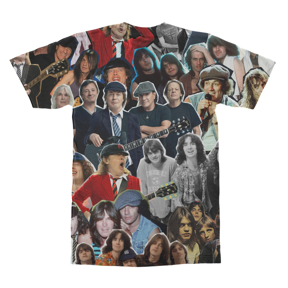 AC_DC Photo Collage T-shirt back
