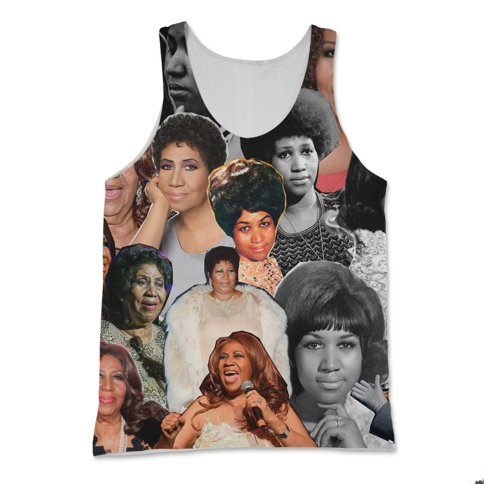 Aretha Franklin Photo Collage Tank Top