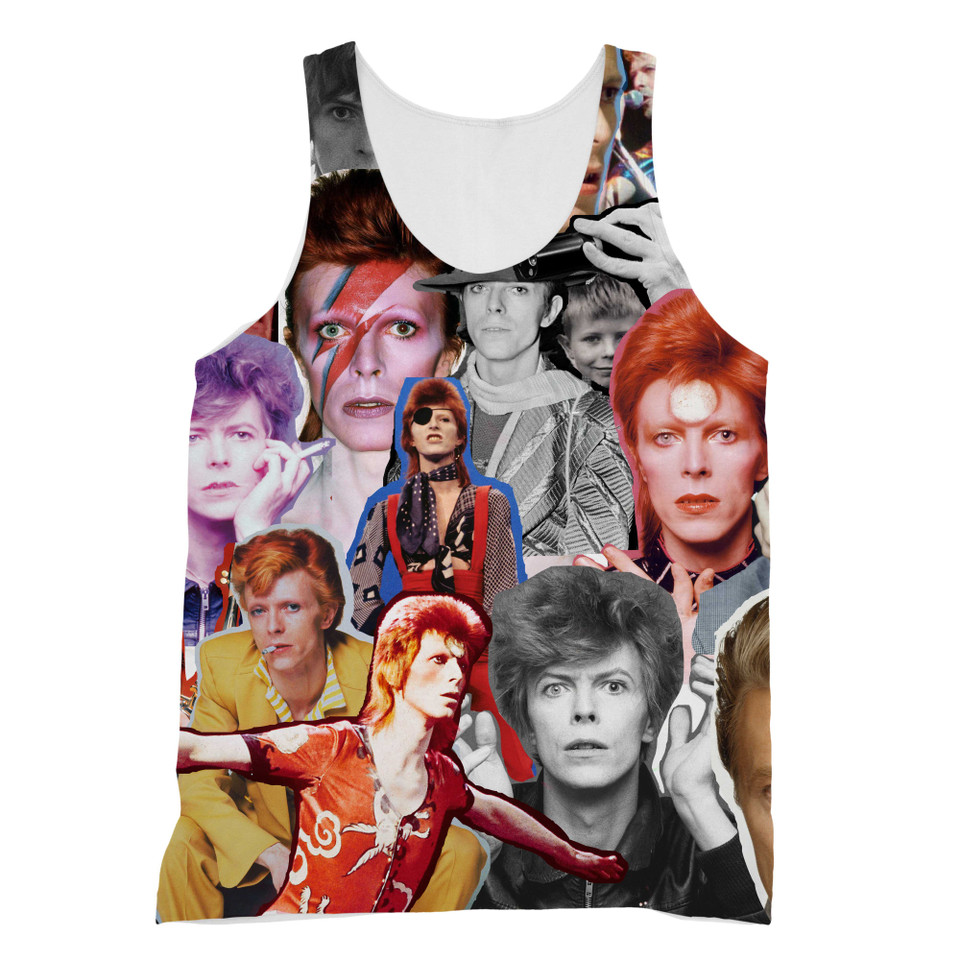 David Bowie Photo Collage Tank Top David Bowie Photo Collage Tank Top